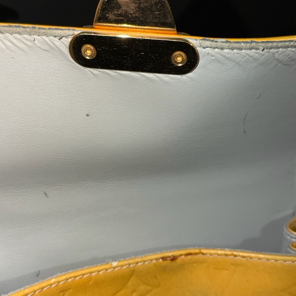 Louis Vuitton Yellow Monogram Vernis Satchel with Top Handle - Picture 10 of 13